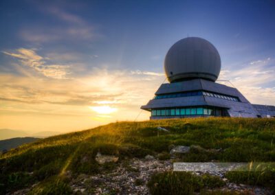 Radarstation auf dem Grand Ballon in den Vogesen
