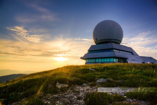 Radarstation auf dem Grand Ballon in den Vogesen