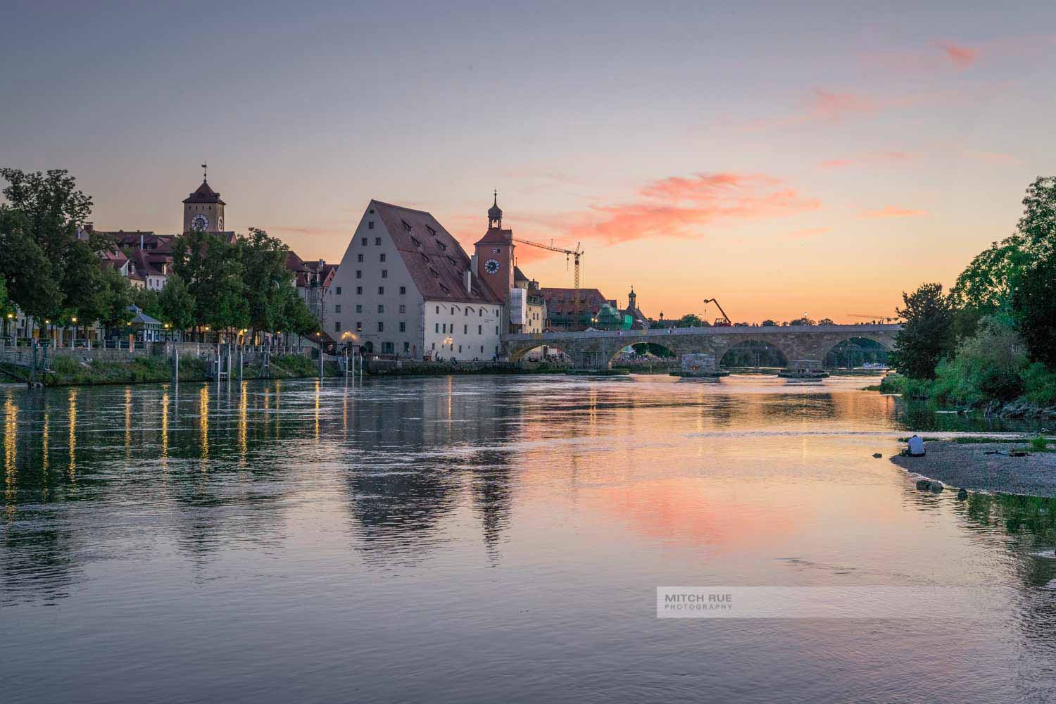 Regensburg - Sonnenuntergang an der Donau