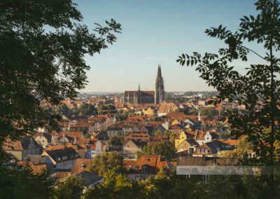 Regensburg Stadtpanorama vom Dreifaltigkeitsberg