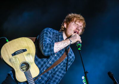 Singer-Songwriter Ed Sheeran bei einem Konzert in Deutschland