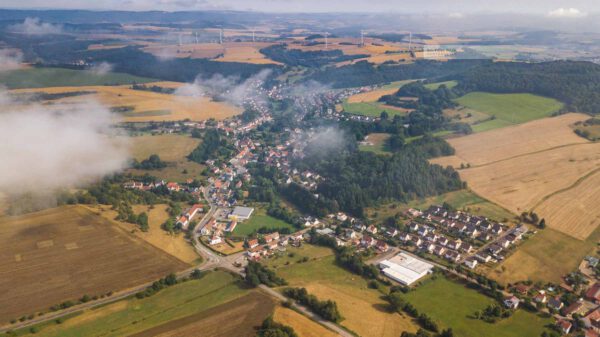 Spätsommer in Herschweiler-Pettersheim, Blick auf Bockhof
