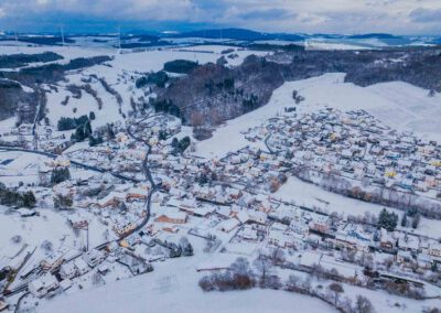 Winter in Herschweiler-Pettersheim. Schnee in der Westpfalz